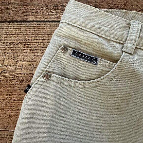 Posted Women's Relaxed Fit Tan Denim Jeans -11 - Picture 2 of 10